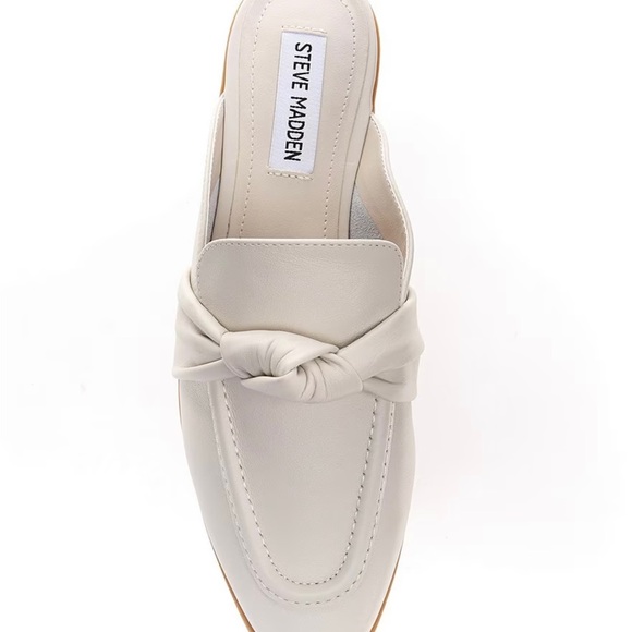 Steve Madden Chart Leather Knot Detail Flat Mules Mules NIB - Picture 15 of 16